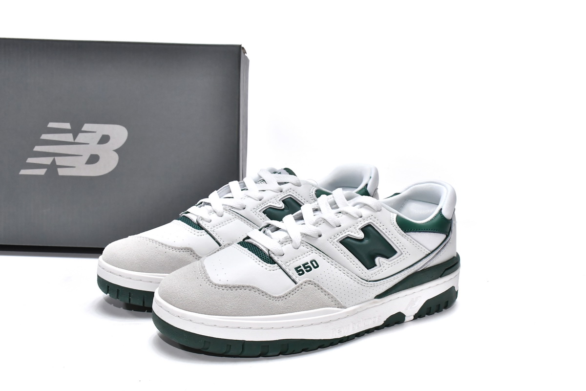 Replica New Balance Shoe BB550WT1 New Balance 550 White Green