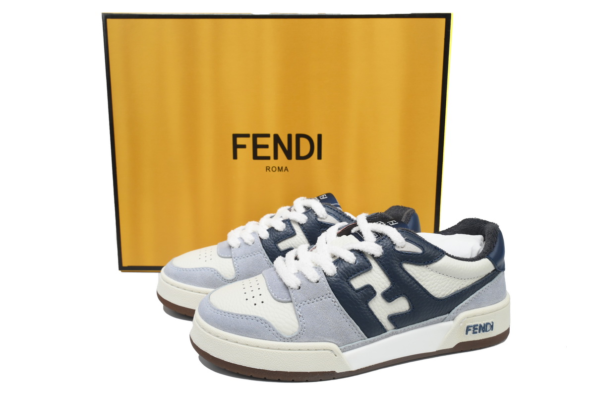 Replica Fendi Shoe Fendi Match Blue and White