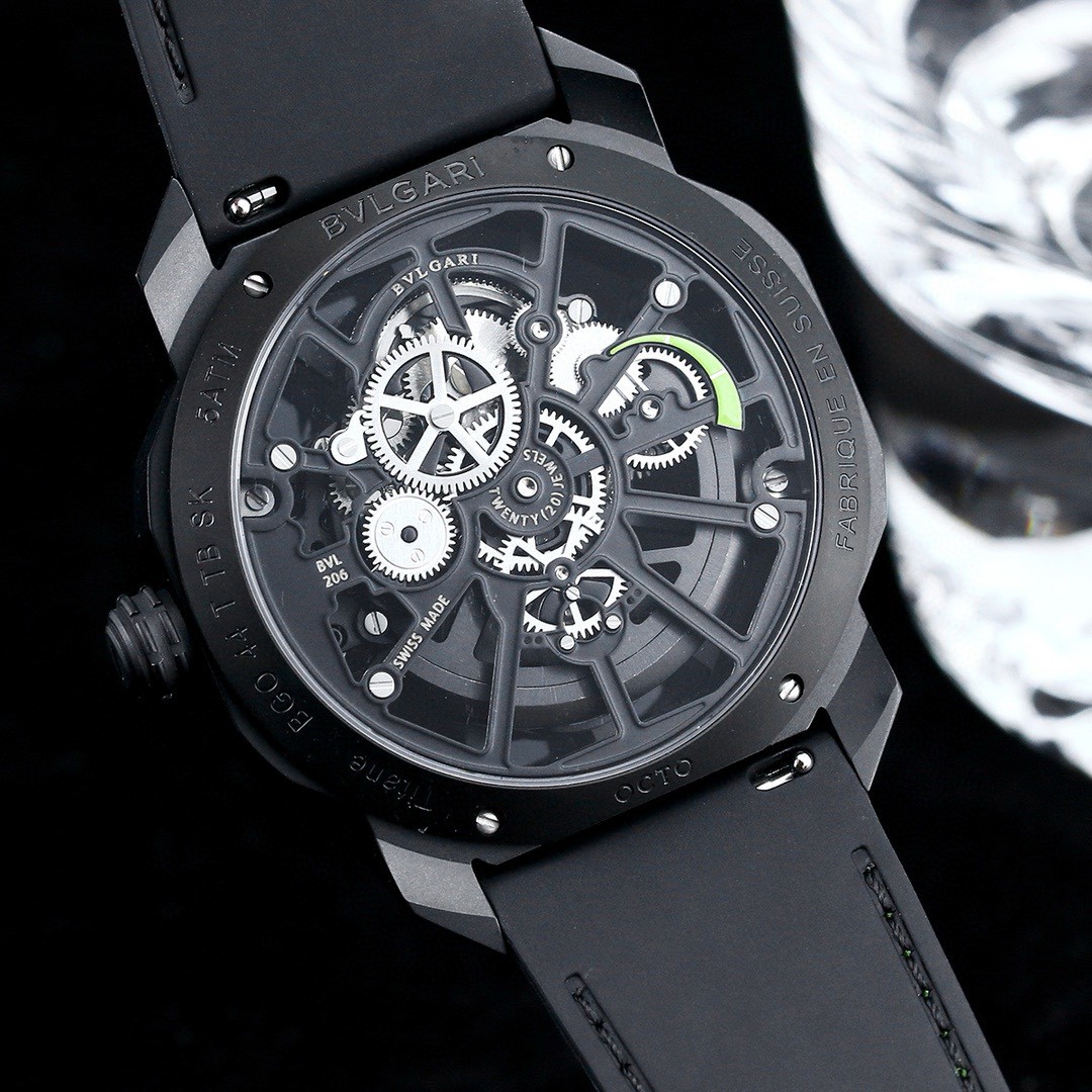 Replica BVLGARI 904l Stainless Steel Automatic Machine Watch 44MM