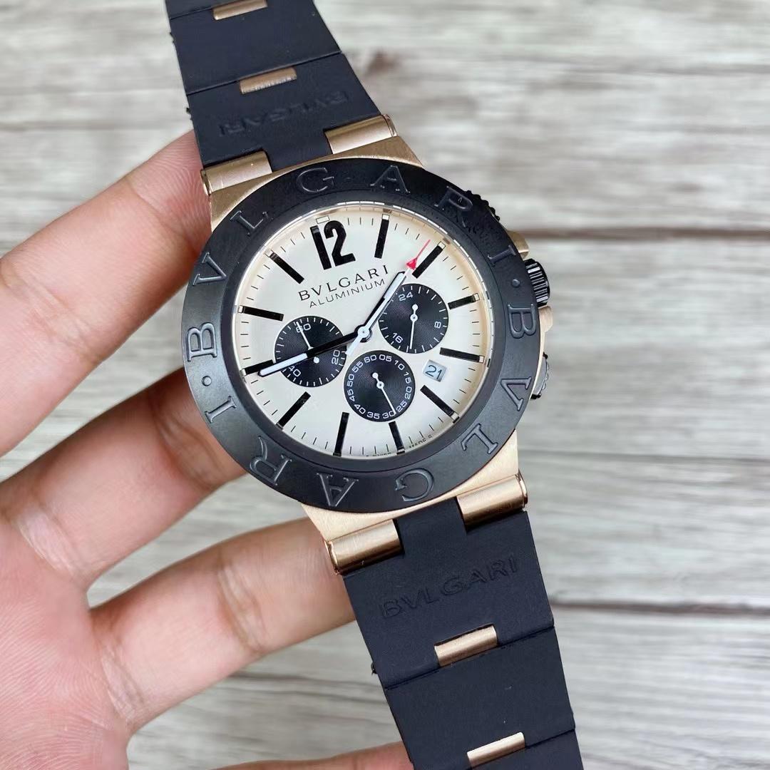 Replica BVLGARI 904l Stainless Steel Quartz Watch 44MM