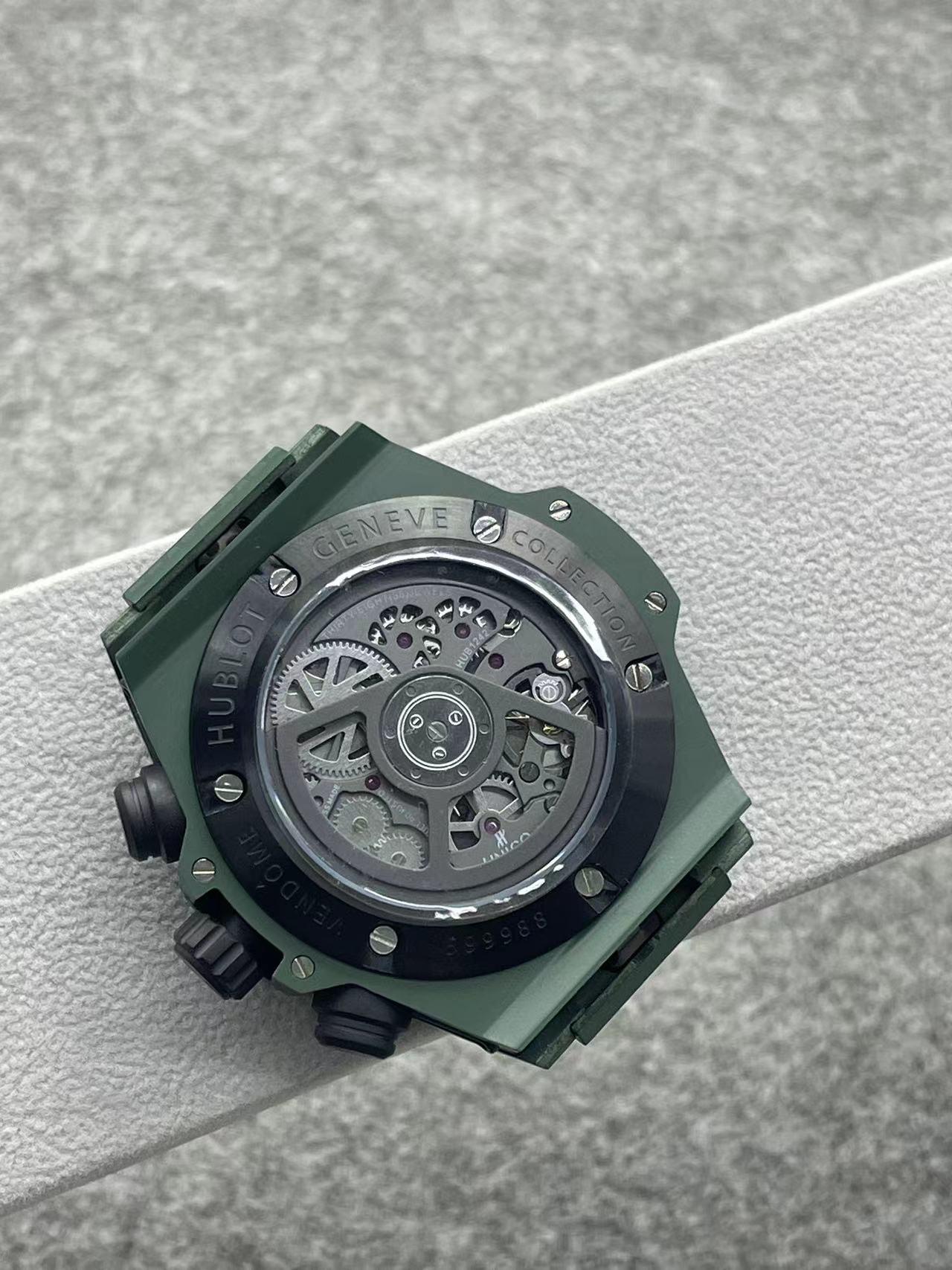 Replica hublot 904l Stainless Steel Automatic Machine Watch 45MM