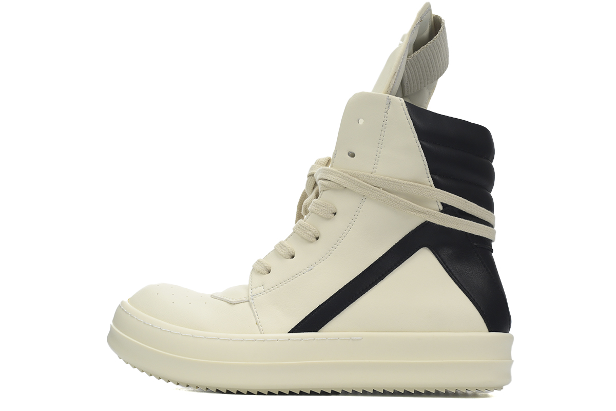 Replica Rick Owens Shoe Rick Owens Luxor Geobasket High ‘Milk Black’