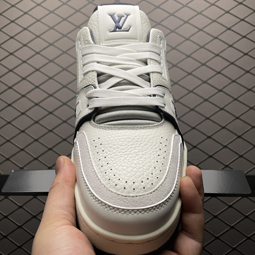 Replica Louis Vuitton Shoe Louis Vuitton LV Trainer Size 38-45 White Navy