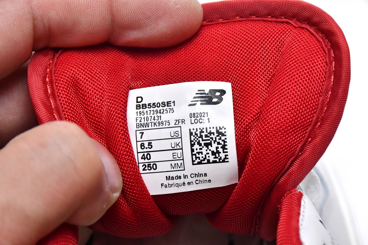 Replica New Balance Shoe BB550SE1 New Balance 550 White Team Red