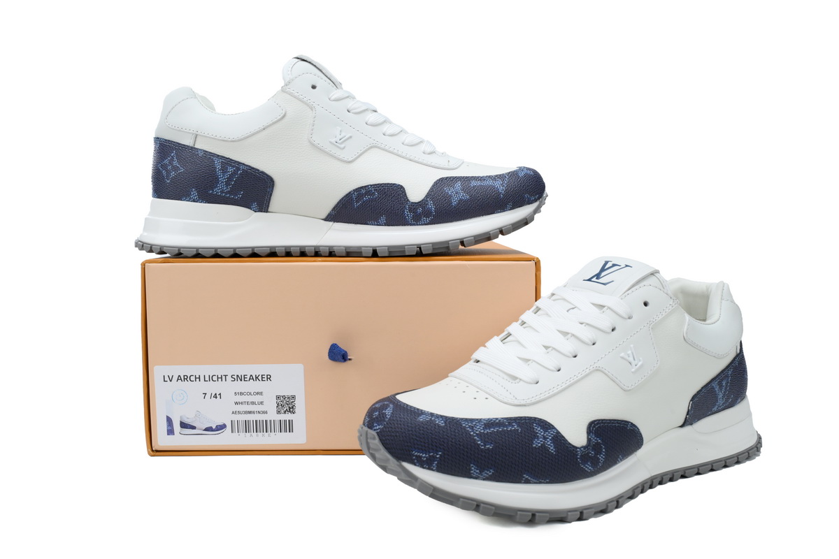 Replica LV Shoe  LV Run Away White Blue