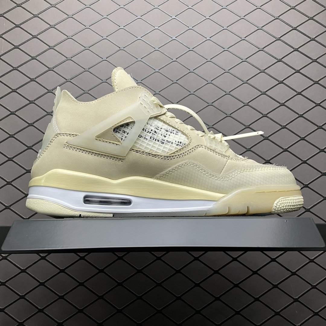 Replica OFF White Shoe Off-White x Air Jordan 4 RetroSail AJ4 CV9388-100 40-47.5