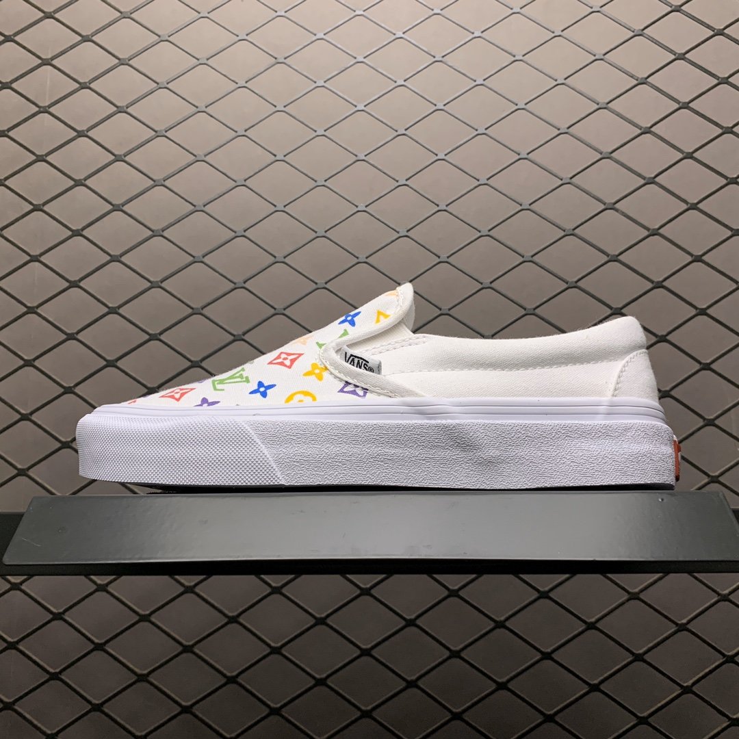 Replica Louis Vuitton Shoe Vans Slip-On Low LV White Size 35-44