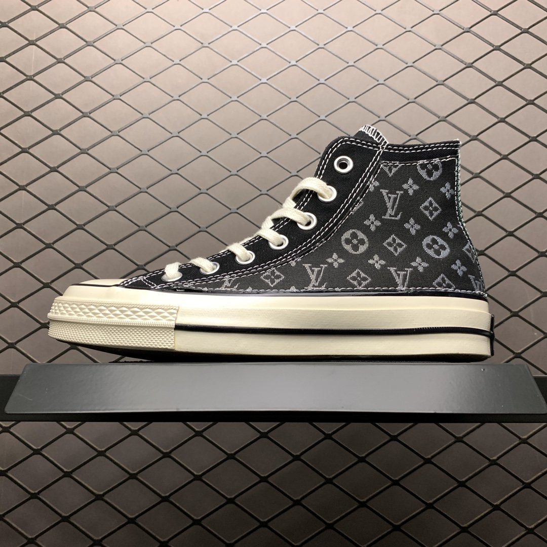 Replica Louis Vuitton Shoe Converse Chuck 1970S Hi LV Black Size 35-44