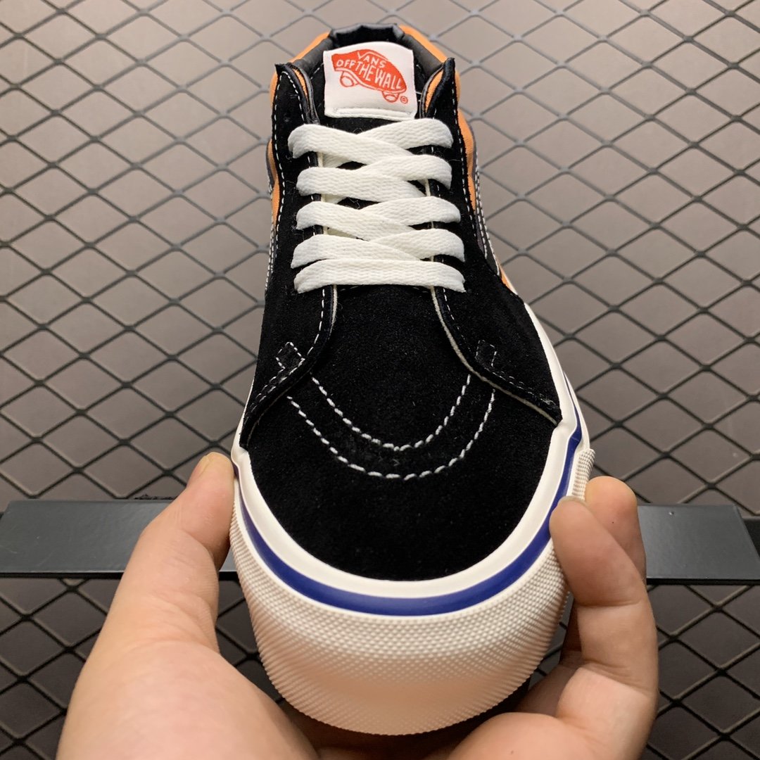 Replica Vans Shoe Vans Sk8-Mid Black Orange 35-44