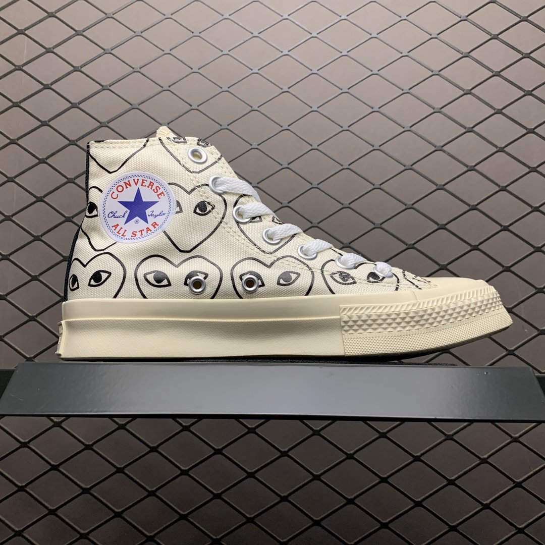 Replica Converse Shoe CDG x Converse CDG PLAY WHITE 35-44