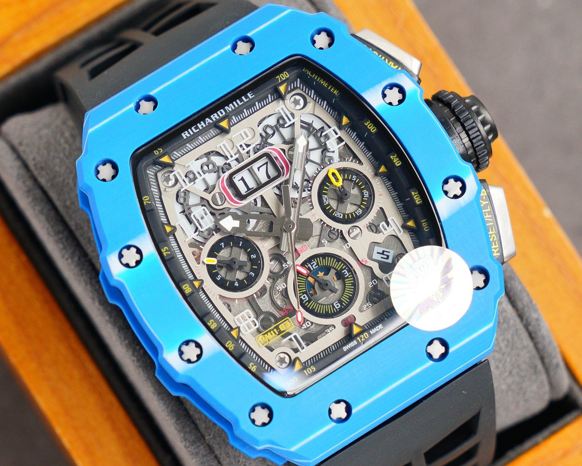Replica Richard Mille Carbon Fiber Automatic Machine Watch 42MM