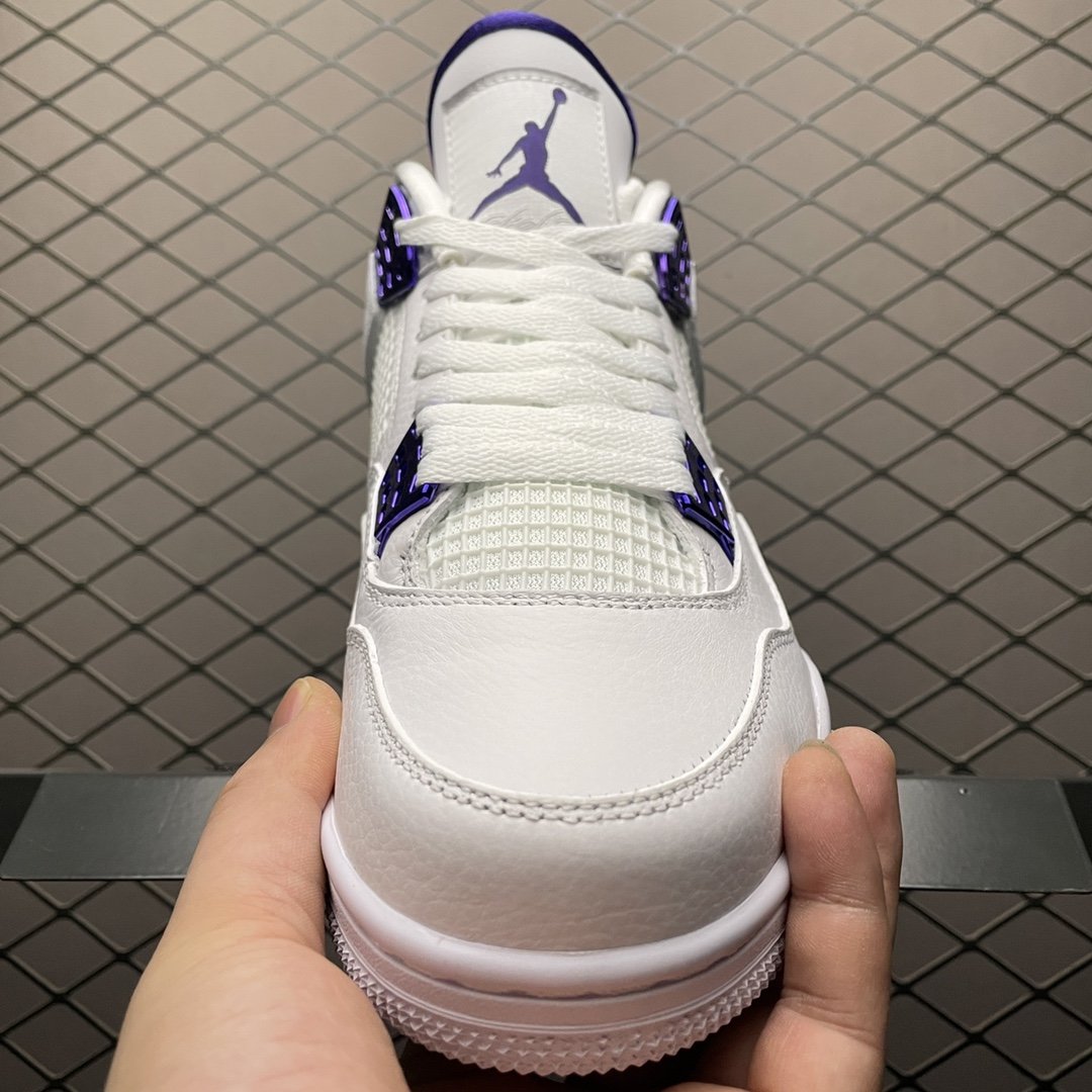 Replica Air Jordan Shoe Air Jordan 4 Retro CT8527-115 WHITE PURPLE SIZE 40-47