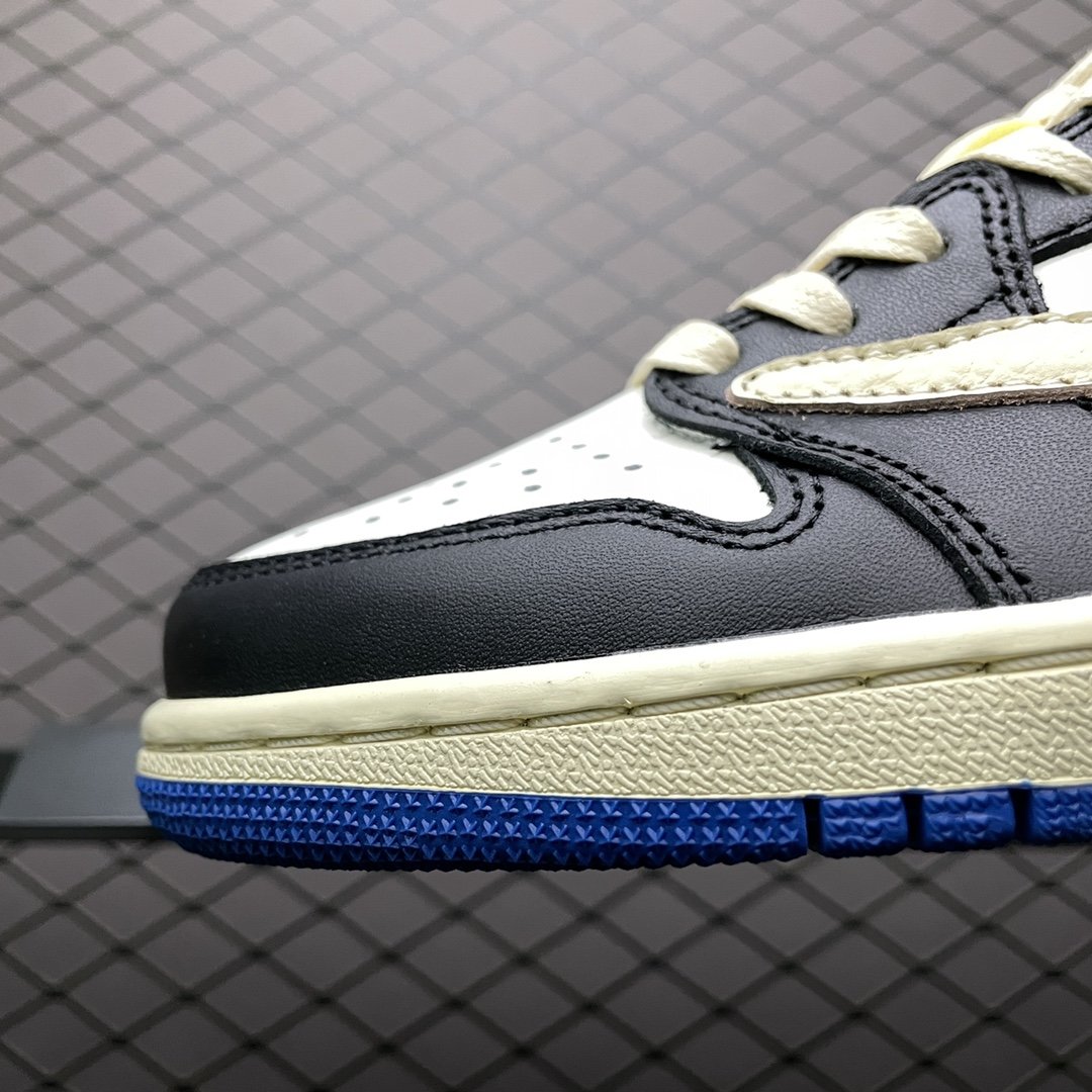 Replica Travis Scott Shoe Fragment x Travis Scott x Air Jordan 1Military BlueAJ1 DM78