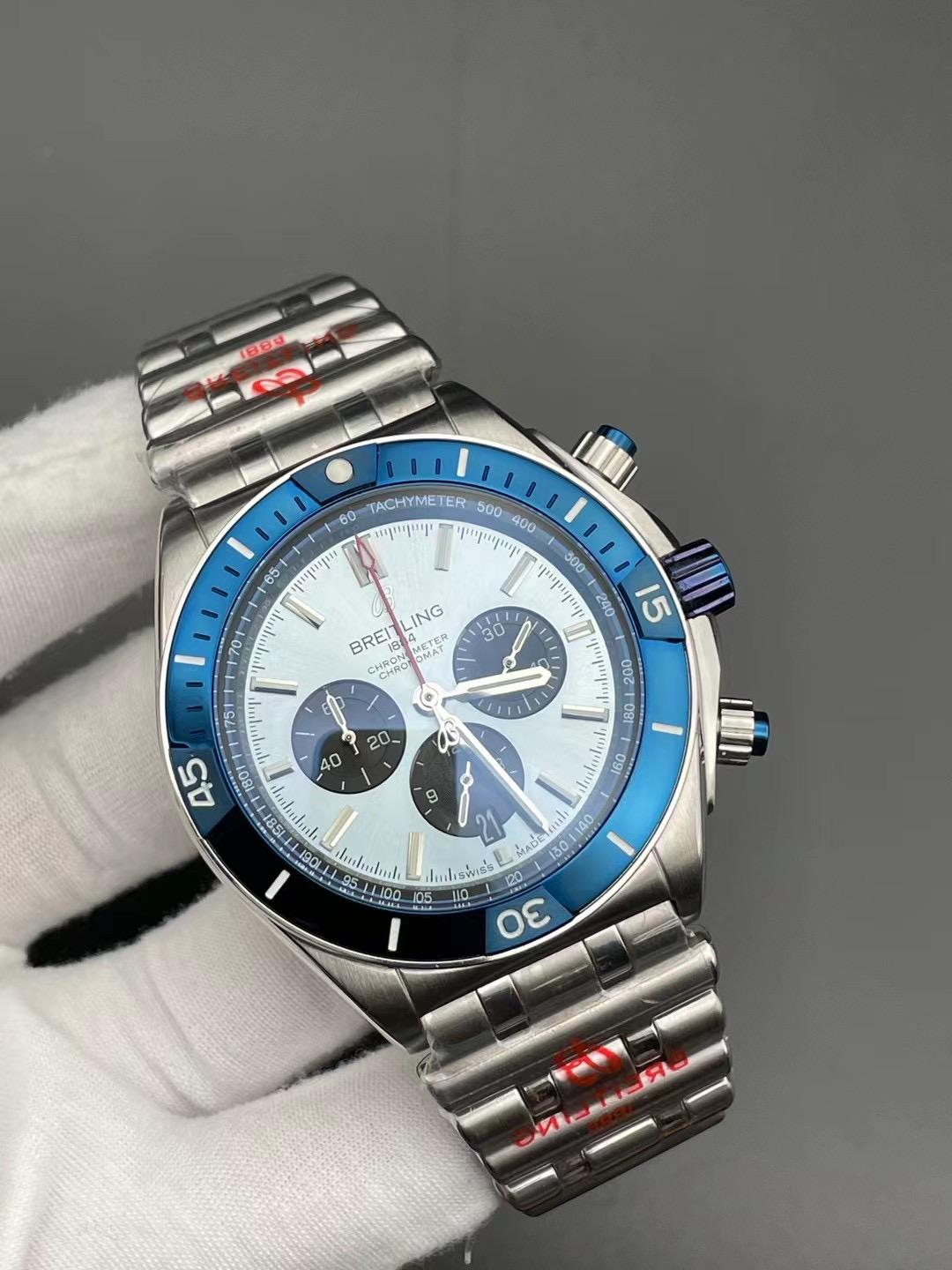 Replica BREITLING 904l Stainless Steel Quartz Watch 46MM