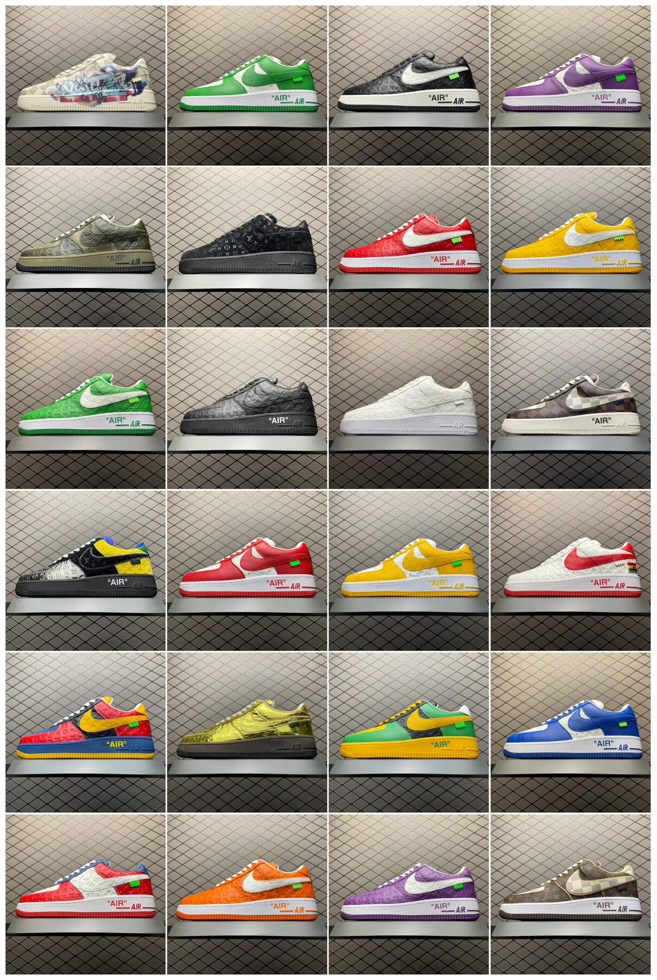 Replica LV Shoe Louis Vuitton x Nike Air Force1 Low LV B