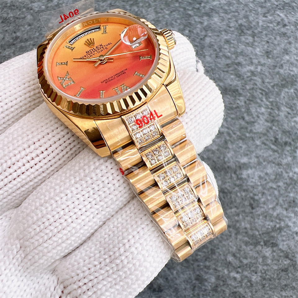 Replica Rolex DayDate 904l Stainless Steel Automatic Mechanical Watch 36mm