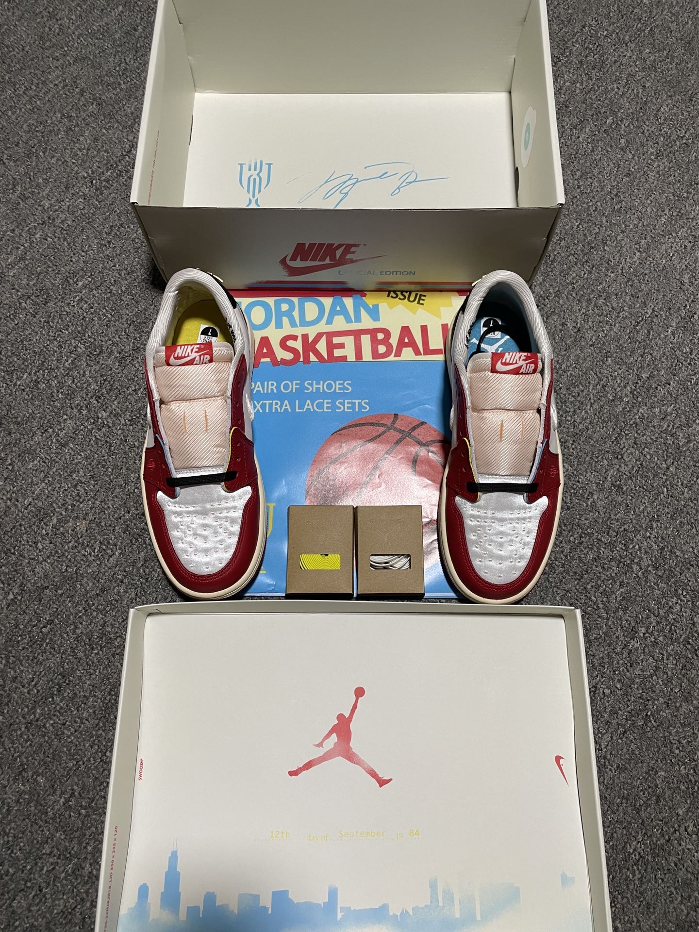 Replica Air Jordan Shoe Trophy Room x Air Jordan 1 Low OG AJ1 HV6157-100 SIZE 40-47.5