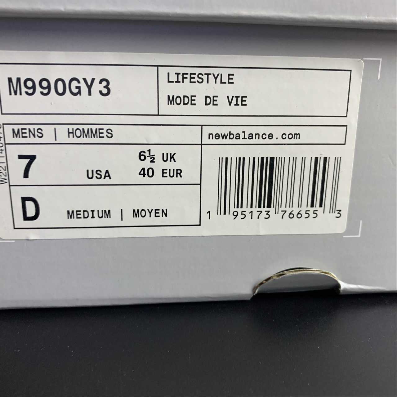 Replica New Balance Shoe New Running Shoes New Balance NB990 M990GY3  36-45