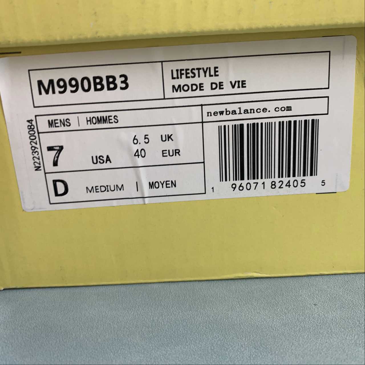Replica New Balance Shoe New Balance NB990 M990BB3  36-45