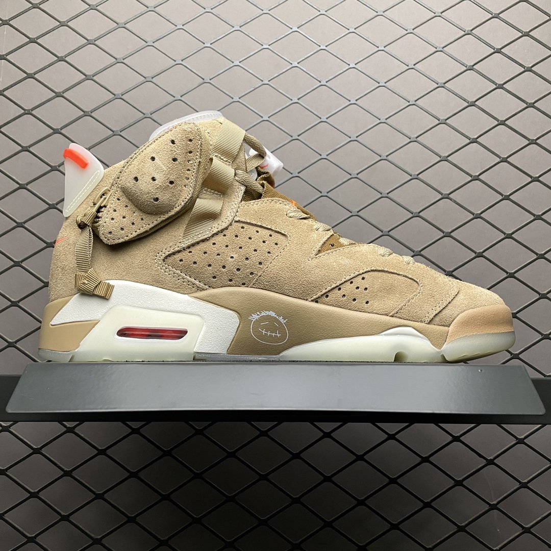 Replica Travis Scott Shoe Travis Scott Air Jordan 6 British Khaki AJ6 DH0690-200 36-47