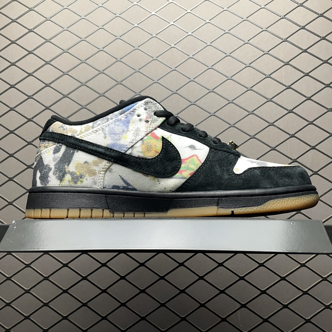 Replica Nike Dunk SB Shoe Supreme x Nike SB Dunk Low Rammellzee FD8778-001 Size 36-47.5