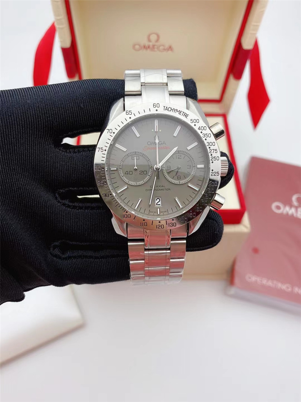 Replica OMEGA Speedmaster 904l Stainless Steel Quartzl Watch 44MM