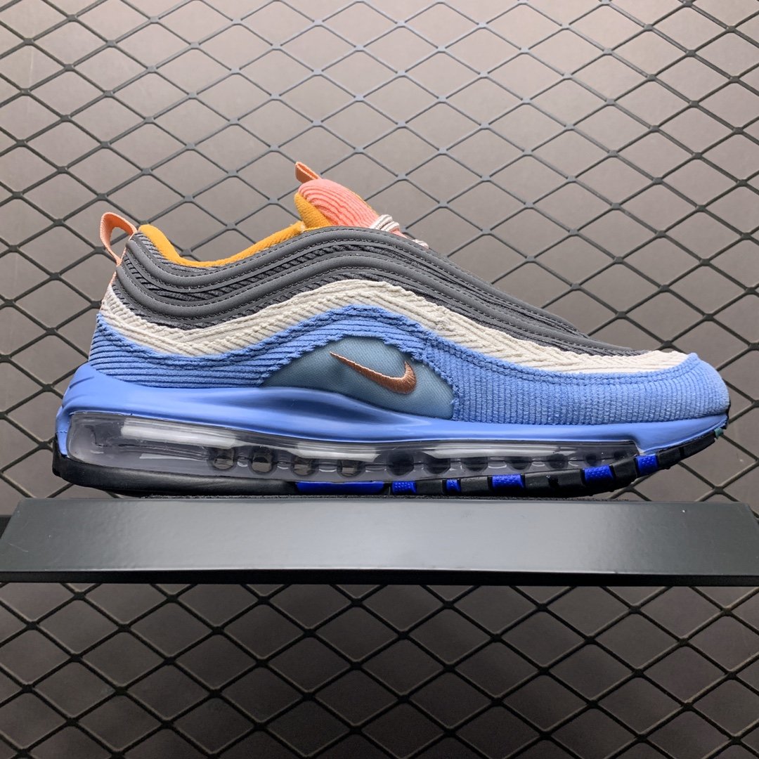 Replica Nike Air Max Shoe Nike Air Max 97 Blue Corduroy 3M CQ7512-462 36-45