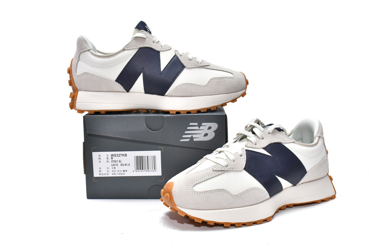 Replica New Balance Shoe WS327KB New Balance 327 Grey Navy