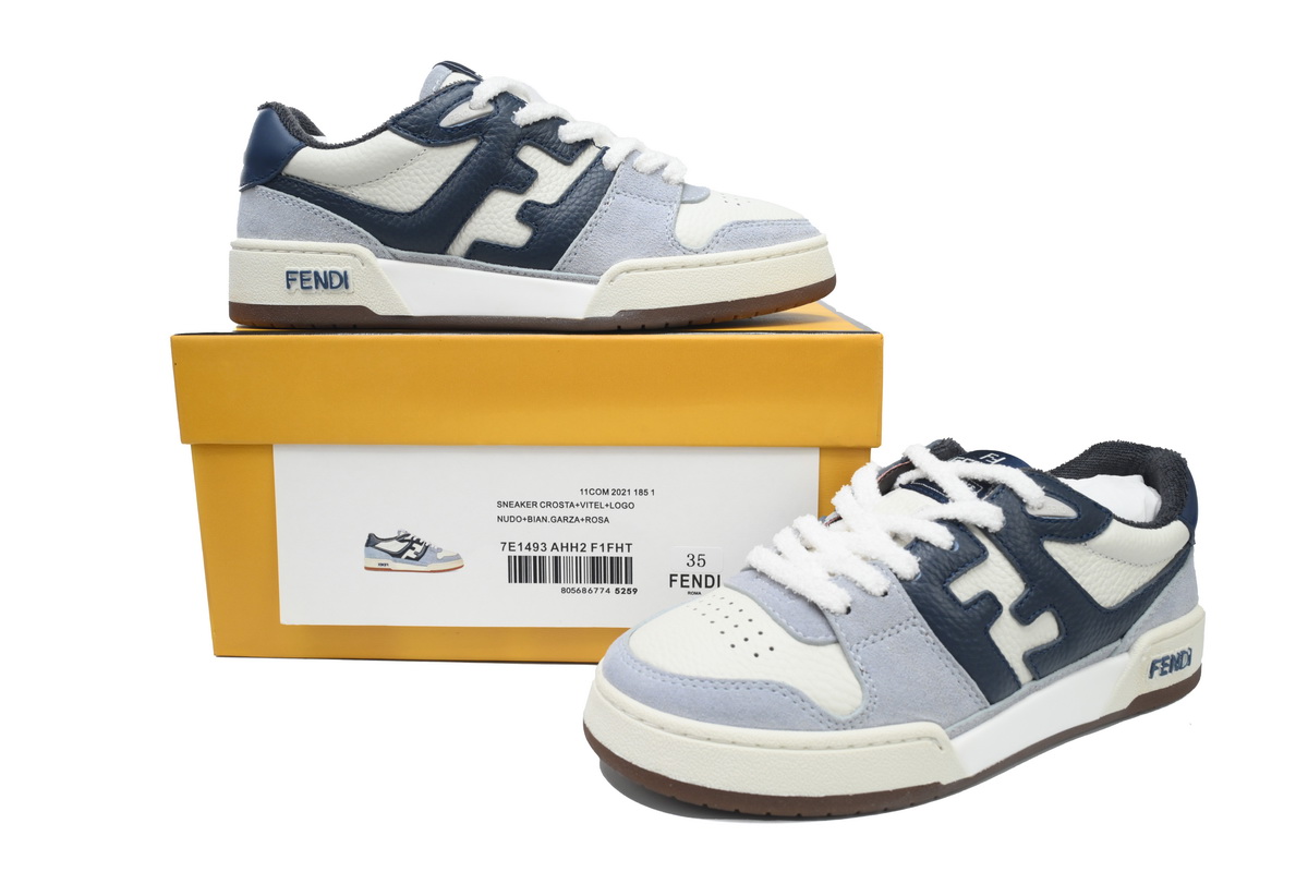Replica Fendi Shoe Fendi Match Blue and White