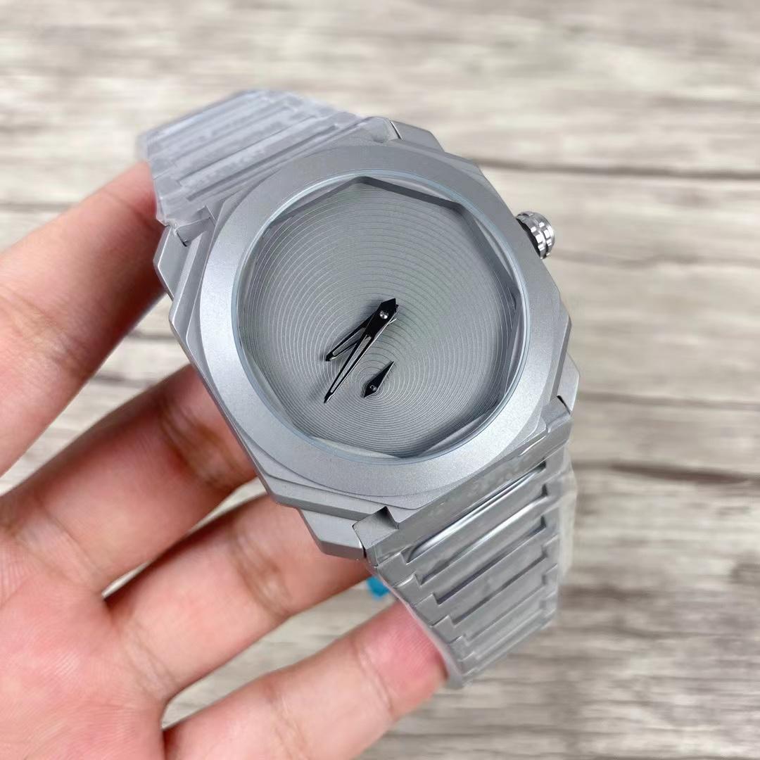 Replica BVLGARI 904l Stainless Steel Automatic Machine Watch 42MM
