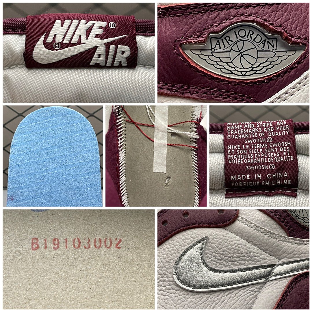 Replica Air Jordan Shoe Air Jordan 1 Bordeaux AJ1 555088-611 Size 40-47
