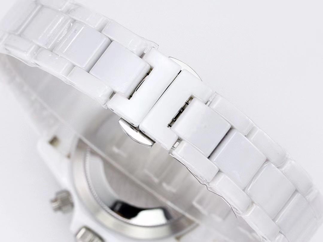 Replica Rolex Daytona Ceramic Case Watch Strap Quartz Movement Watch 40mm