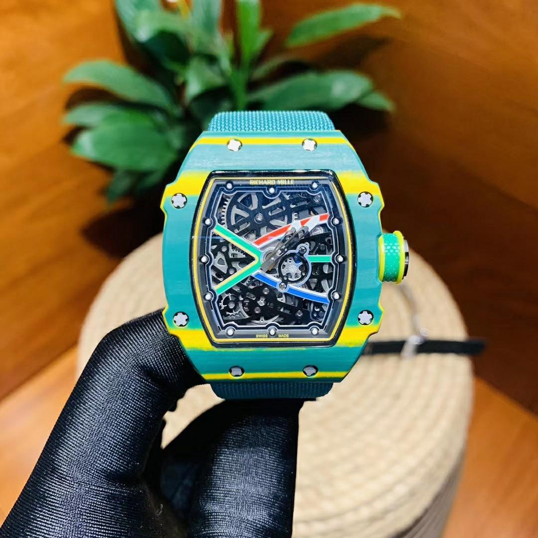 Replica Richard Mille Carbon Fiber Automatic Machine Watch 42MM