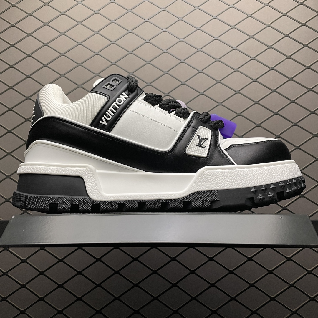 Replica Louis Vuitton Shoe Louis Vuitton LV Trainer Maxi 4-5cm SIZE 35-45 Black