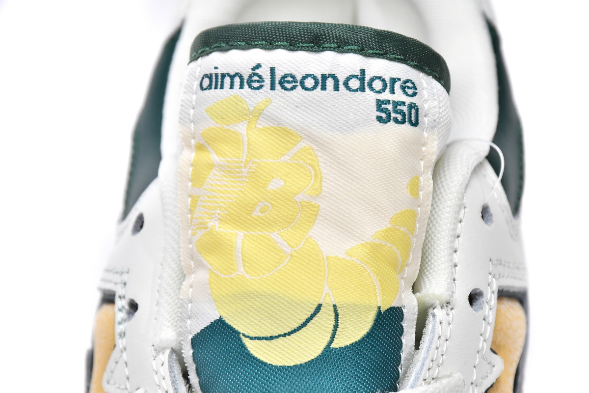 Replica New Balance Shoe BB550A2 Aim Leon Dore x New Balance 550 Green Yellow