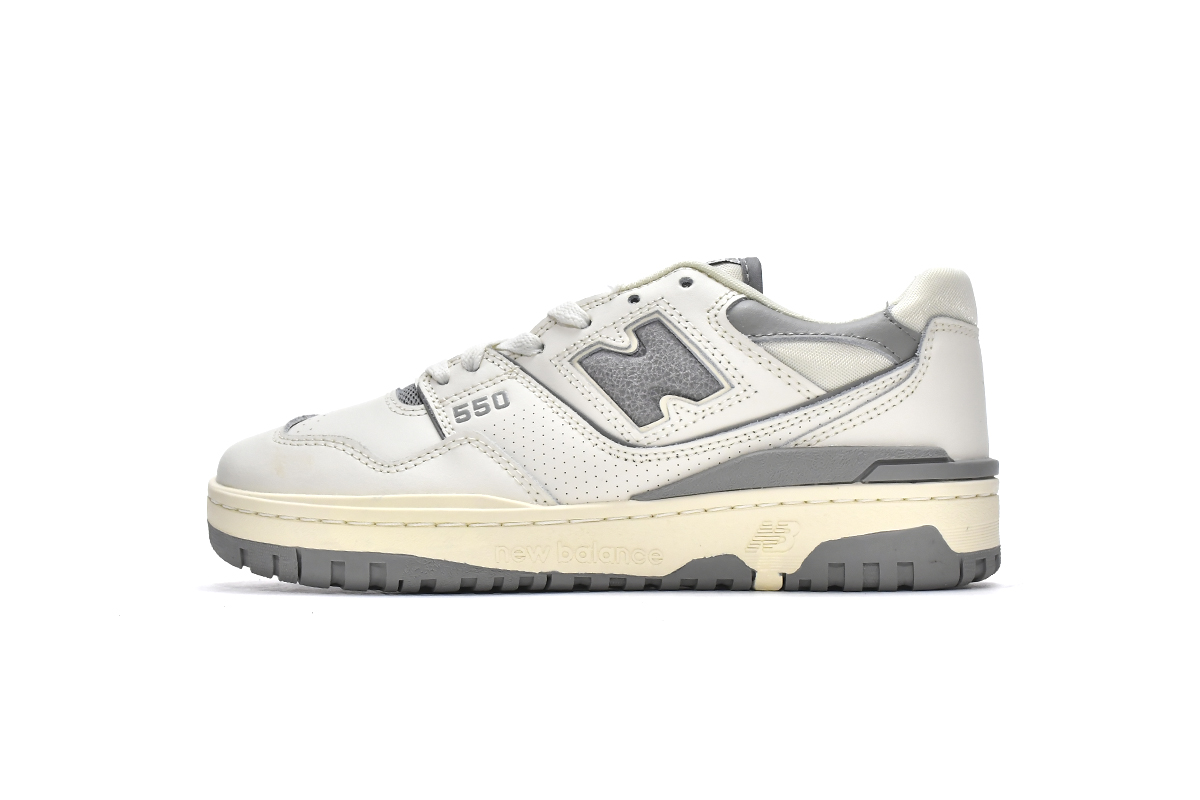 Replica New Balance Shoe BB550ALE Aim Leon Dore x New Balance 550 Silver