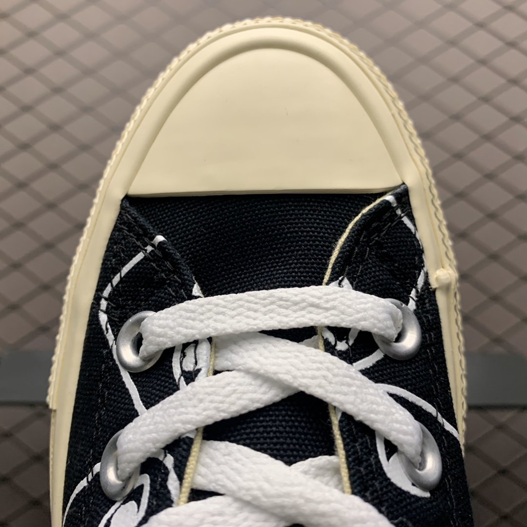 Replica Converse Shoe CDG x Converse CDG PLAY LOW BLACK 35-44