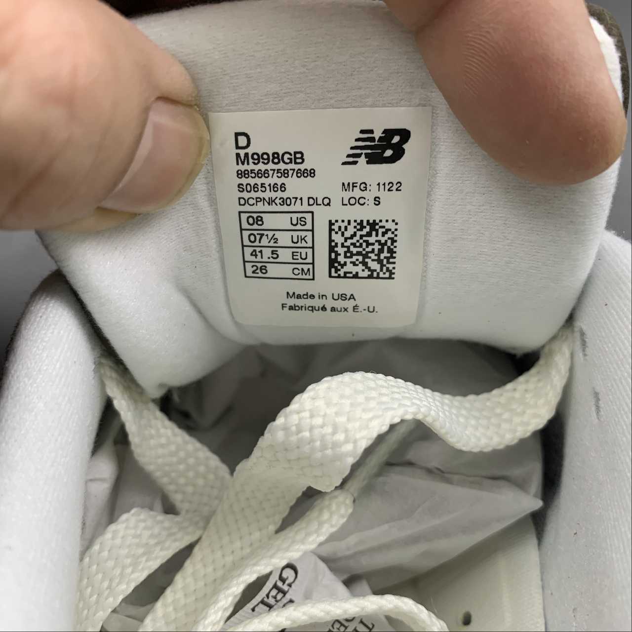 Replica New Balance Shoe New Balance NB998 M998GB   39.5 40 40.5 41.5 42 42.5 43 44