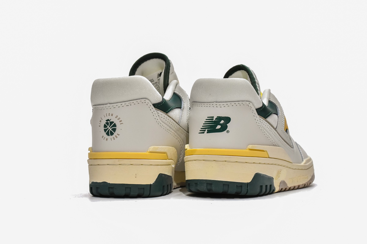Replica New Balance Shoe BB550A2 Aim Leon Dore x New Balance 550 Green Yellow
