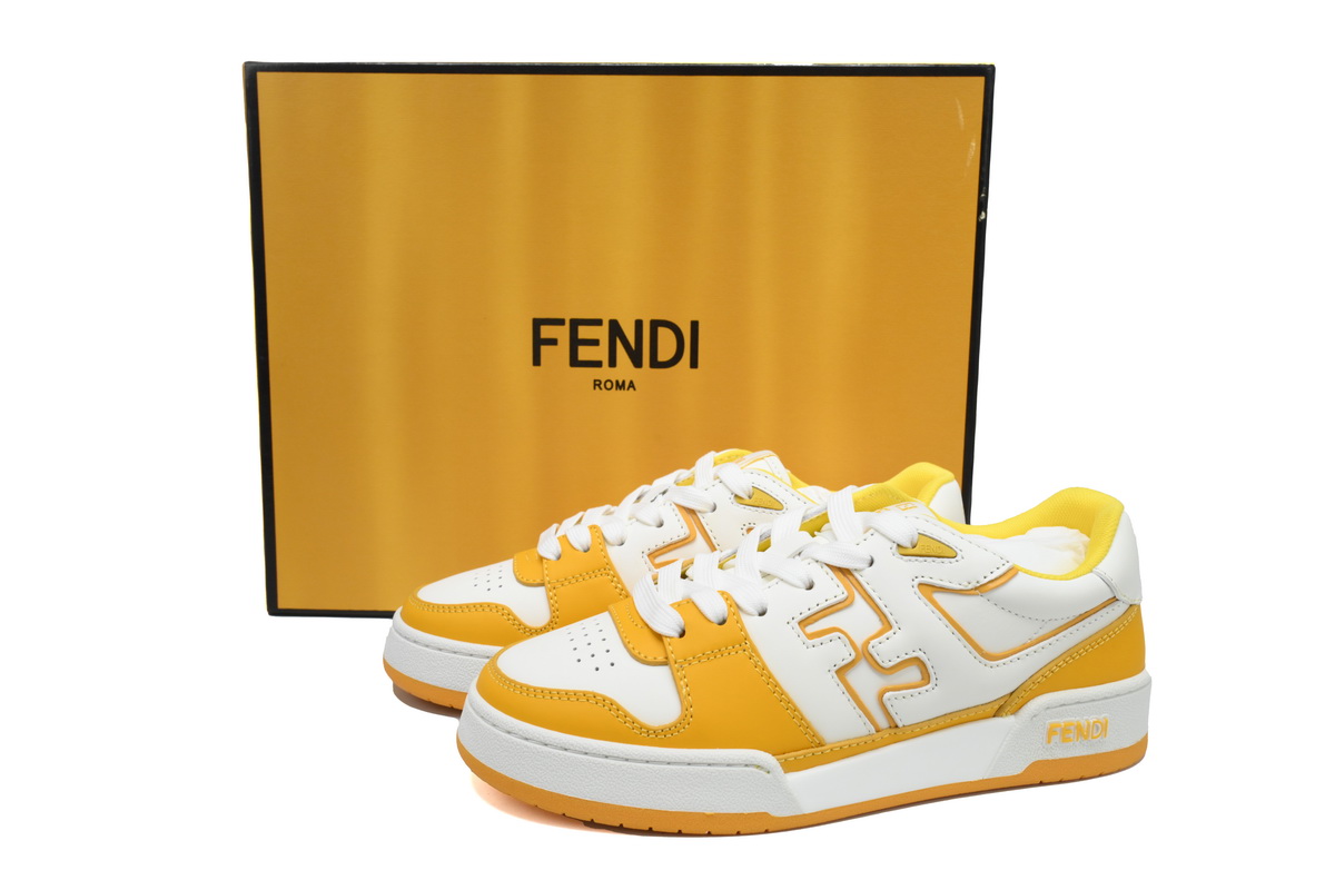 Replica Fendi Shoe Fendi Match White Yellow
