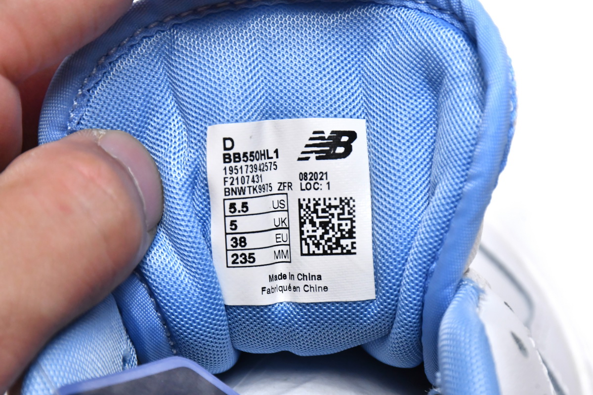 Replica New Balance Shoe BB550HL1 New Balance 550 Team Carolina Blue