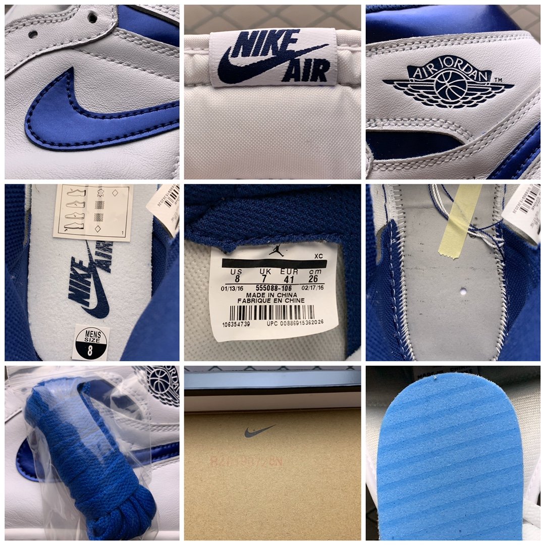 Replica Air Jordan Shoe Air Jordan 1 Retro Metallic Navy 555088-106 Size 40-46