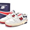 Replica New Balance Shoe BB550A3 Aim Leon Dore x New Balance 550 White Red Navy