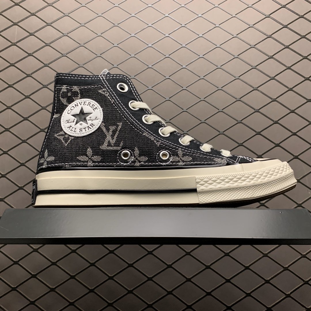 Replica Louis Vuitton Shoe Converse Chuck 1970S LV Hi Black Size 35-44