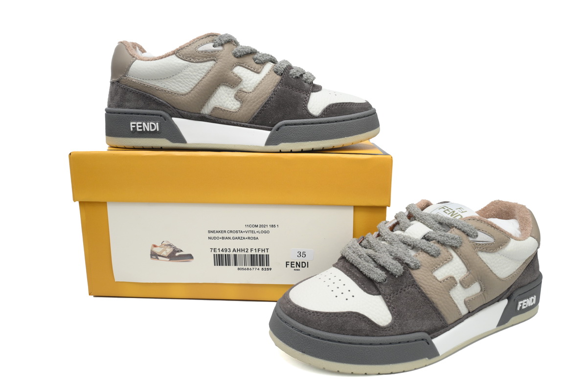 Replica Fendi Shoe Fendi Match Dark Grey