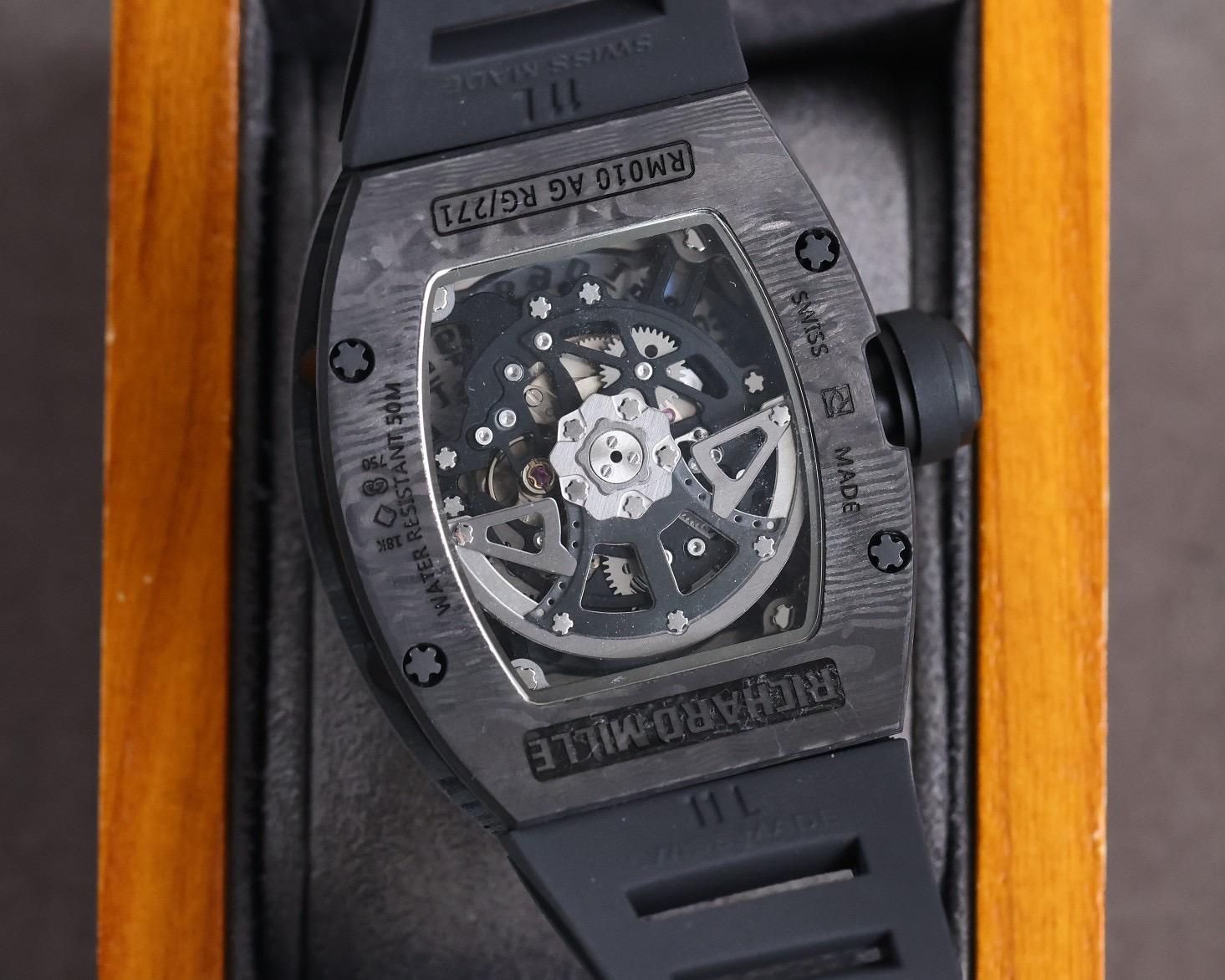 Replica Richard Mille Carbon Fiber Automatic Machine Watch 40MM