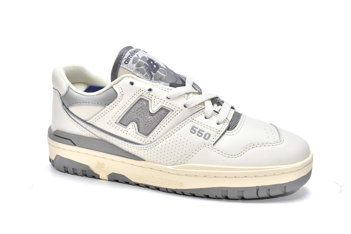 Replica New Balance Shoe BB550ALE Aim Leon Dore x New Balance 550 Silver