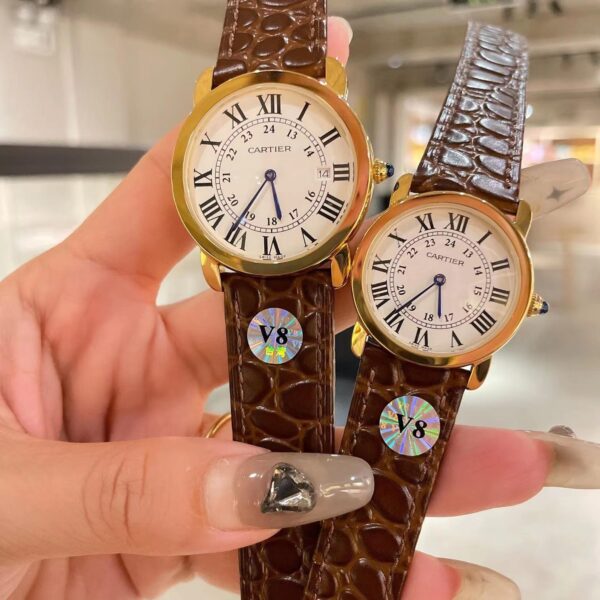 Replica Cartier Ronde 904l Stainless Steel Quartz Watch 30mm 36mm