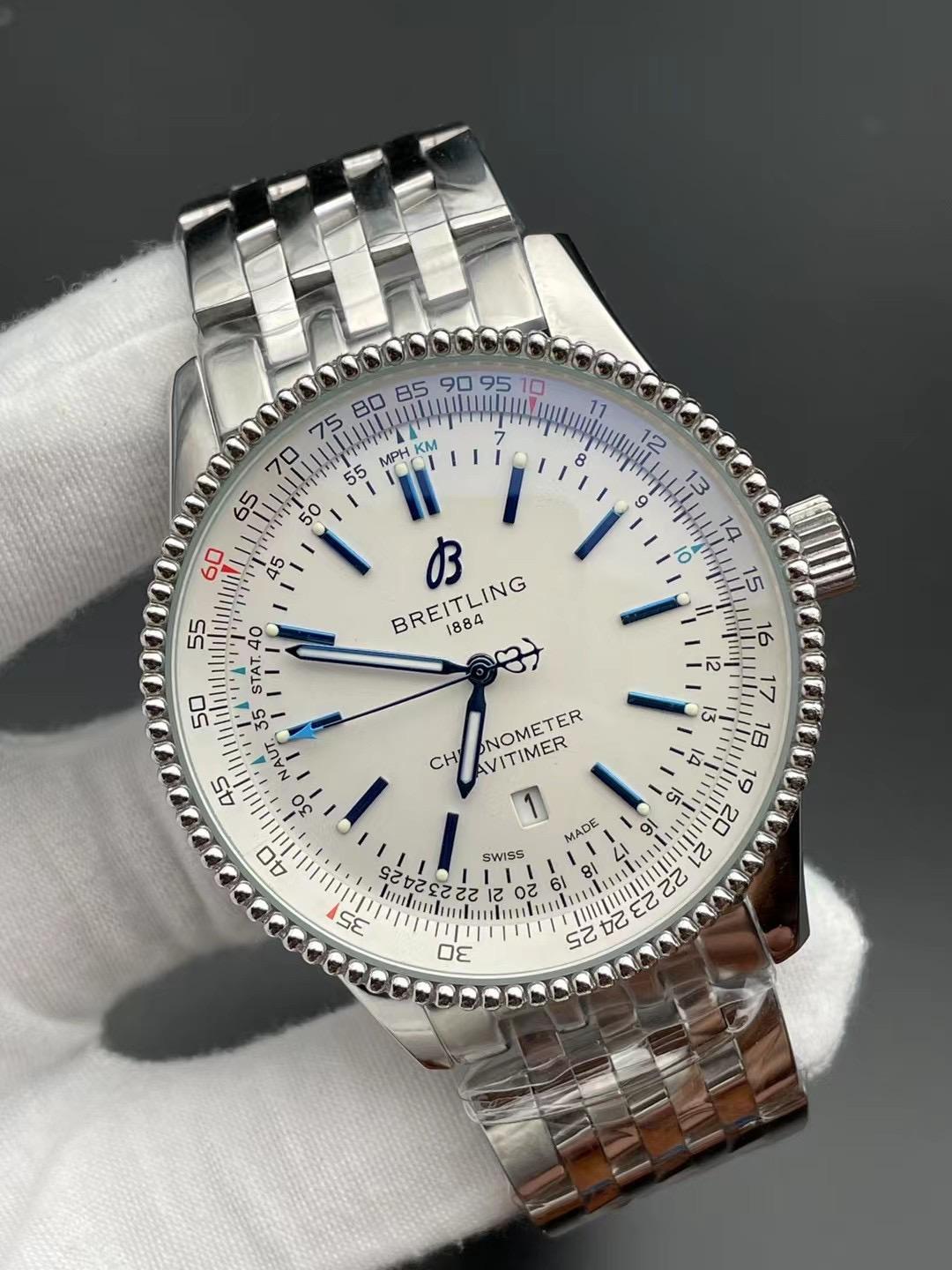 Replica BREITLING 904l Stainless Steel Automatic Machine Watch 46MM