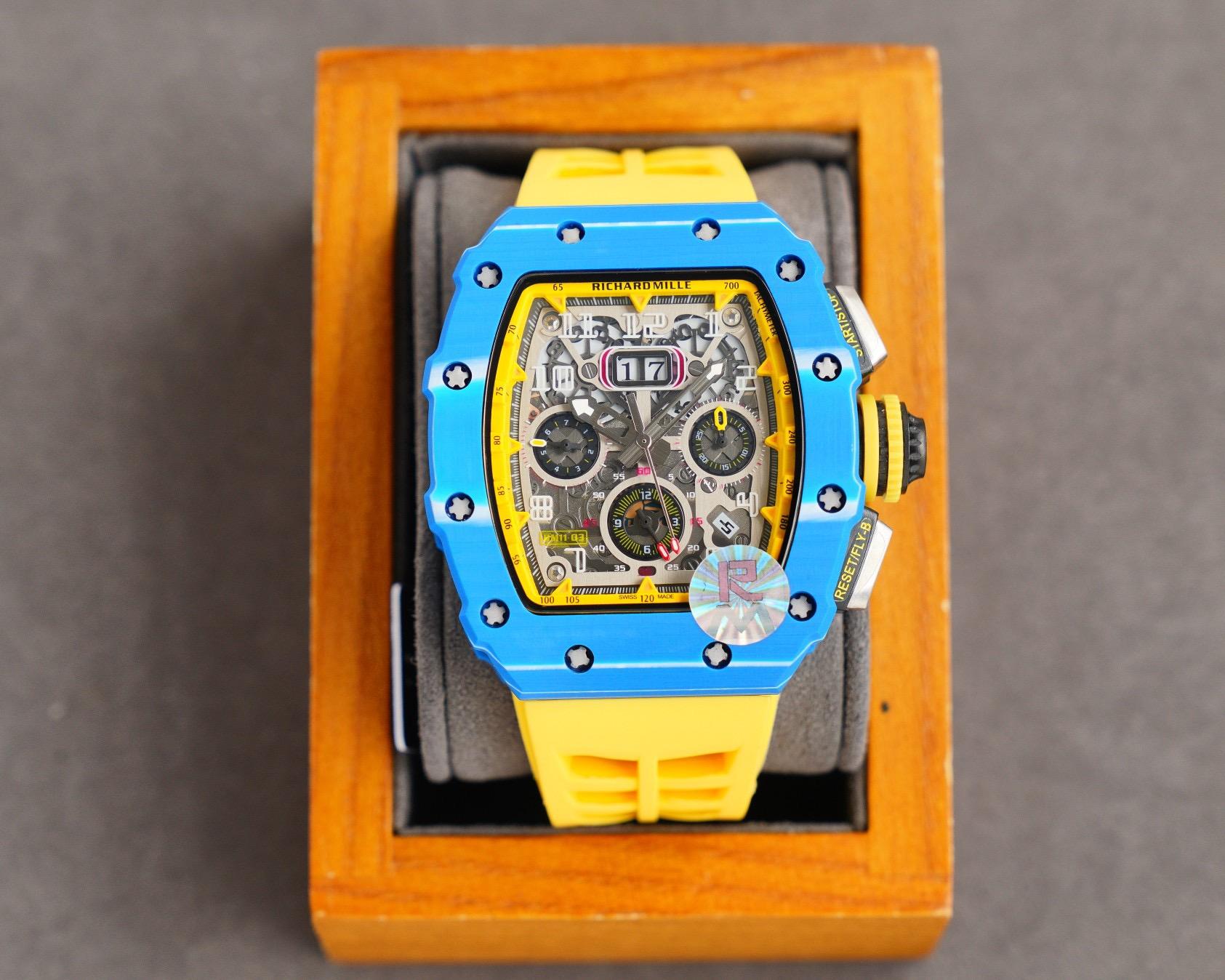Replica Richard Mille Carbon Fiber Automatic Machine Watch 42MM